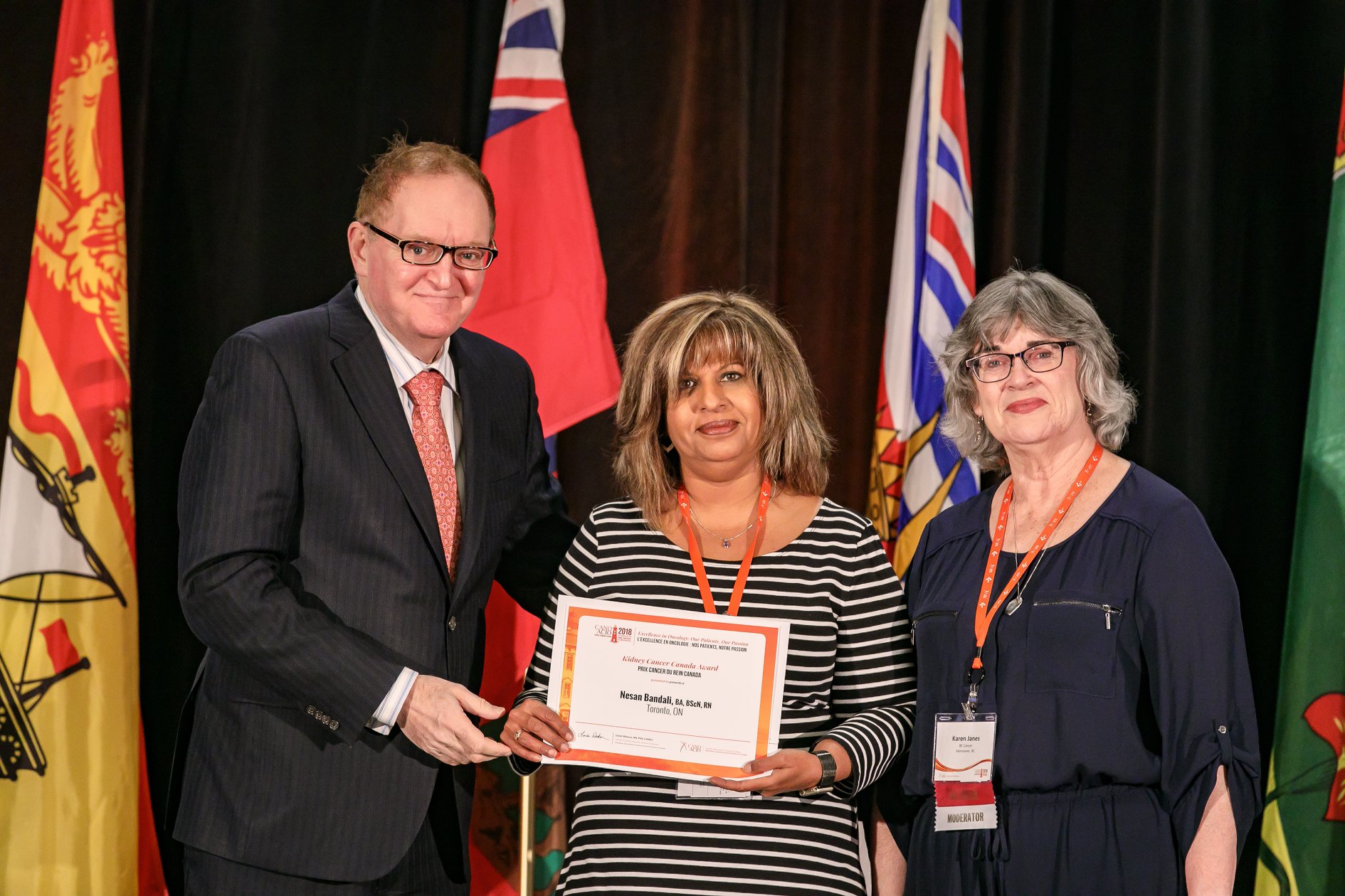 Nesan Bandali Receiving Nursing Excellence Award 2018