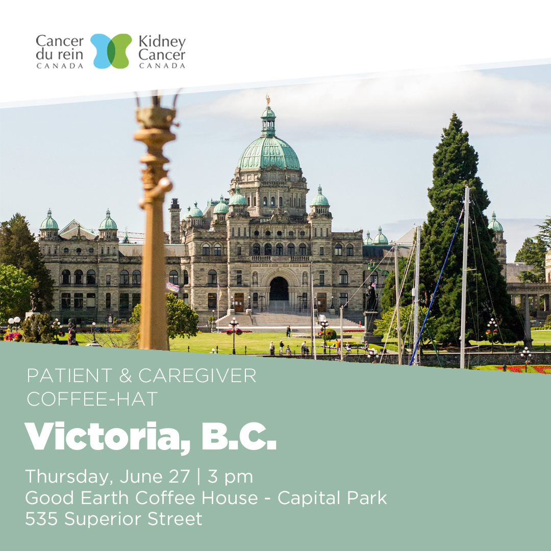 English language social banner for Coffee chat in Victoria, B.C. on Jun 27 at 3:00pm.